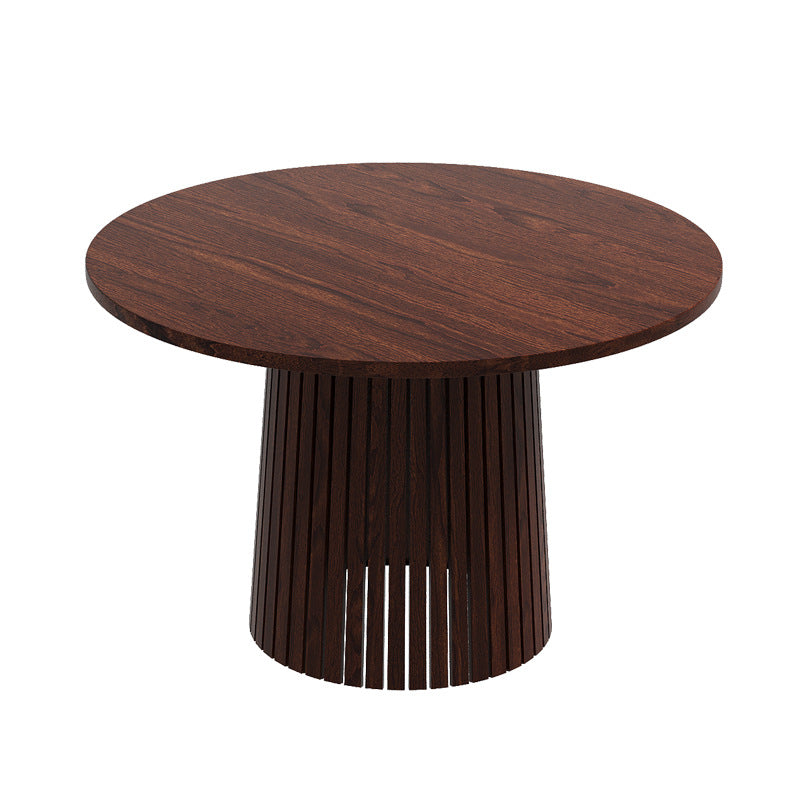 Tavolo Rotondo in Legno Scuro